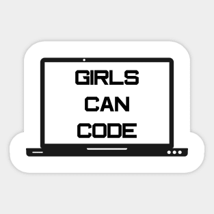 Girls Can Code Sticker